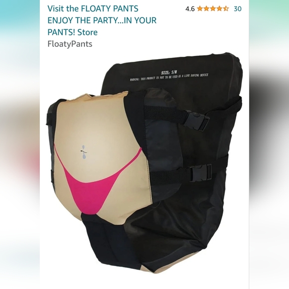 Floaty Pants Thong Pool Party in Your Pants Jacket Floatie Medium Adjustable New - Picture 3 of 12